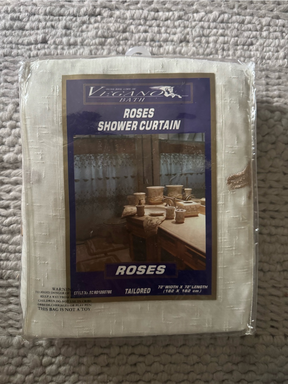 Roses Shower Curtain - Cream